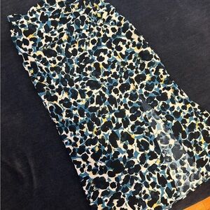 Zara Blue and Black Floral Skirt